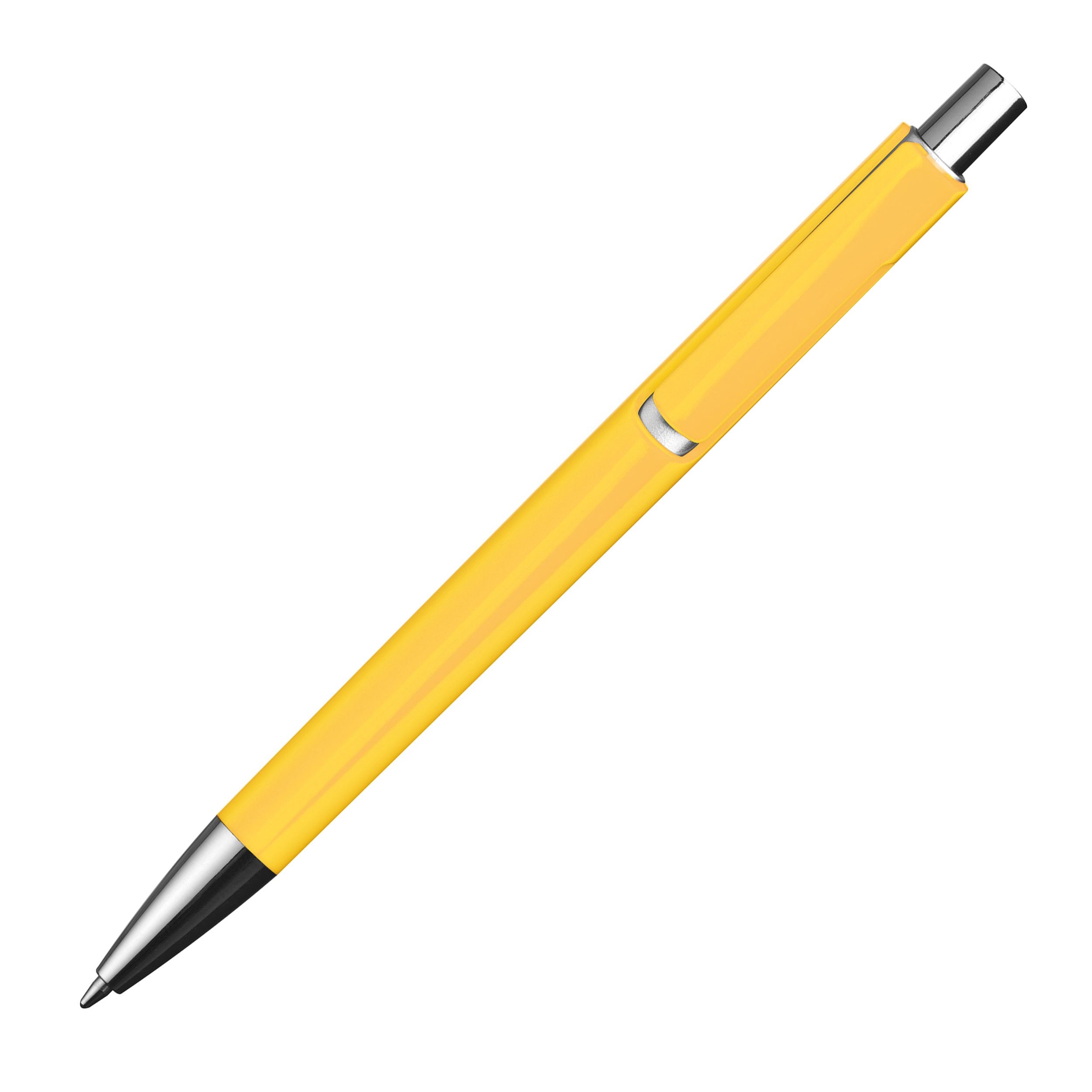 MA13538-08Kugelschreiber mit silbernen Applikationen_ gelb