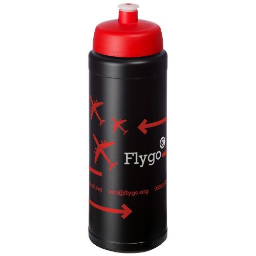 PF210690-15Baseline® Plus 750 ml Flasche mit Sportdeckel_ schwarz_rot