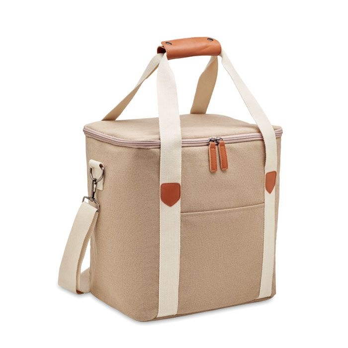 MO6869-13Kecil Large Grosse Kuehltasche Canvas_ beige