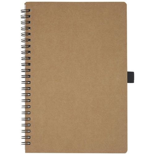 PF107732-1Cobble A5 Notizbuch mit Spiralbindung aus recyceltem Karton mit Steinpapier_ natur