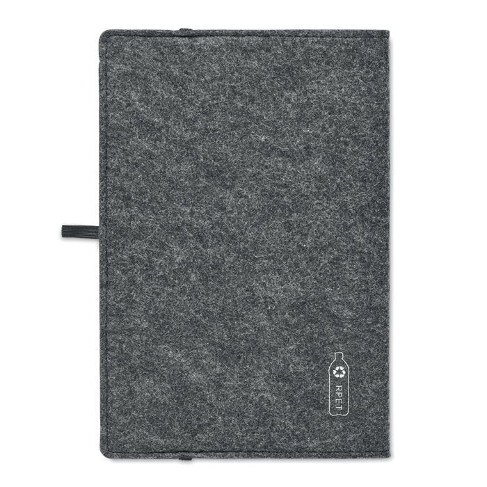 MO2093-15Feltbook DIN A5 Notizbuch RPET-Filz_ steingrau