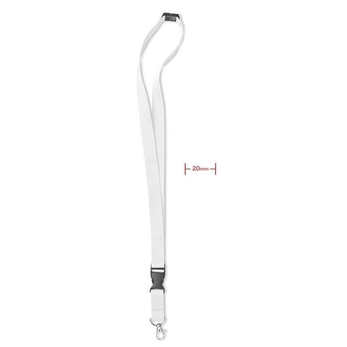MO8595-06Lany Lanyard mit Karabiner 20mm_ Weiss MO8595-06Lany Lanyard mit Karabiner 20mm_ Weiss