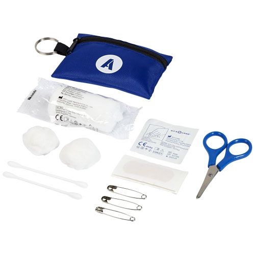 PF122009-4Valdemar 16-teilige Erste-Hilfe-Tasche mit Schluesselanhaenger_ royalblau