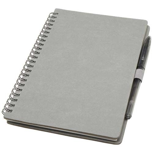 PF107986-2Slate A5 wiederverwendbares Hardcover Notizbuch und Stiftset _schwarze Mine_ grau