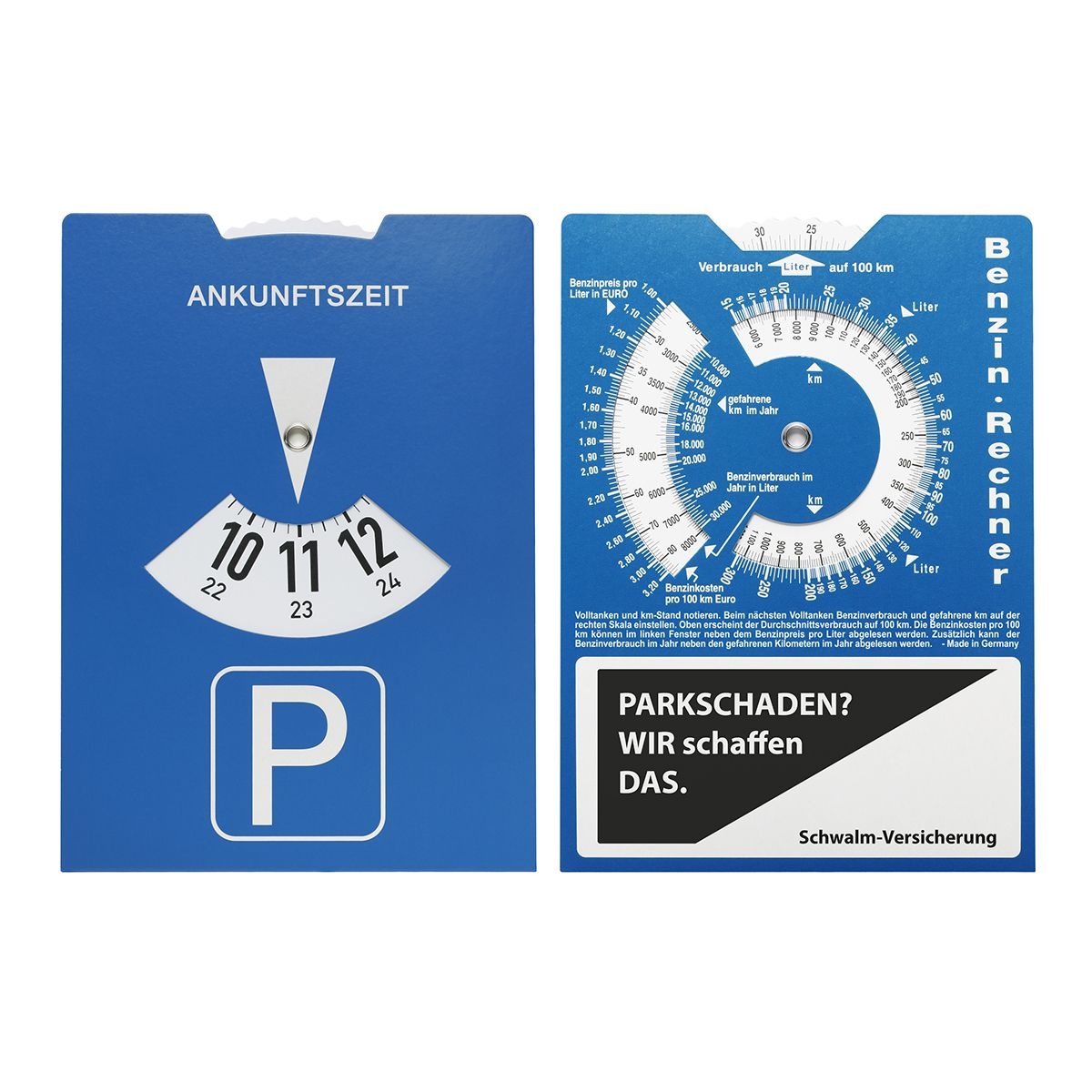 HE7988VKartonparkscheibe mit Benzinrechner