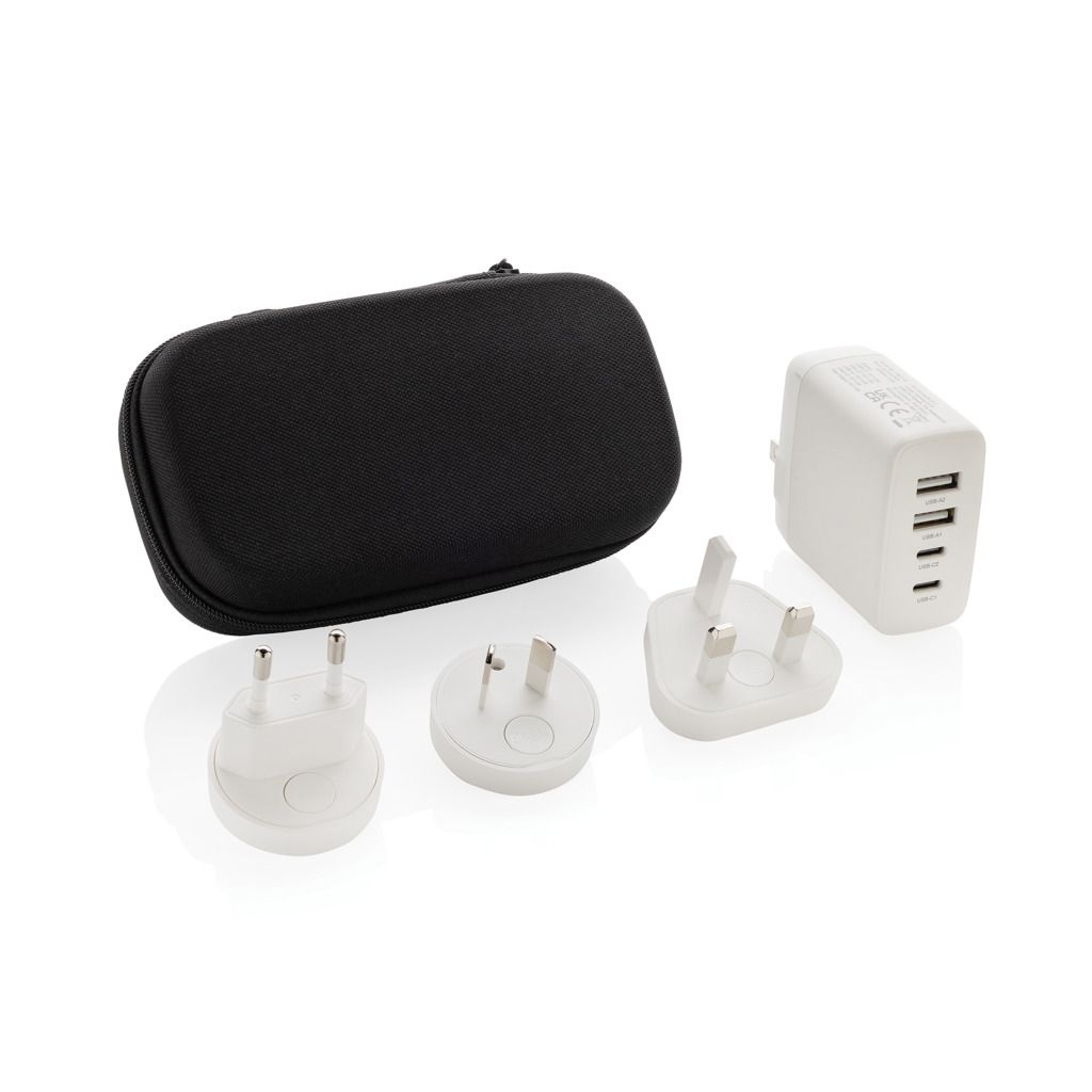 XDP821_02-03TravelCharge Pro Reiseladegeraet mit USB-C aus RCS rec. ABS_ weiss