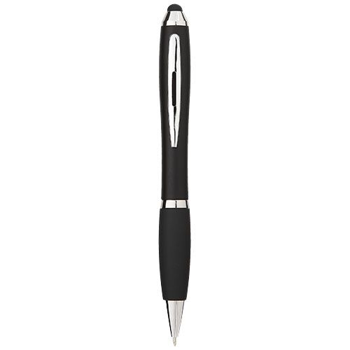 PF106903Nash Stylus Kugelschreiber farbig mit schwarzem Griff _blaue Mine_