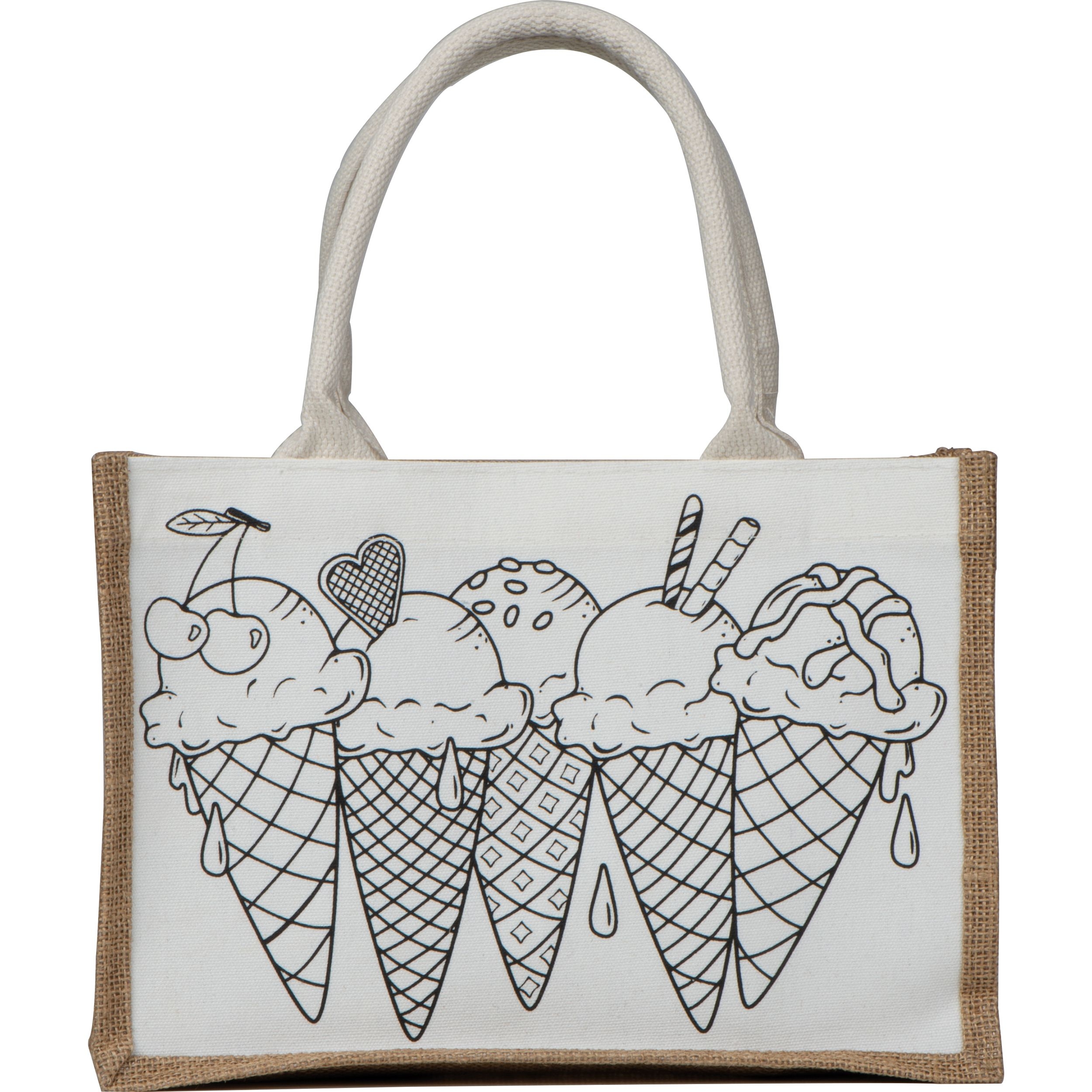 MA63965-13Jute Baumwolltasche zum Ausmalen _ beige