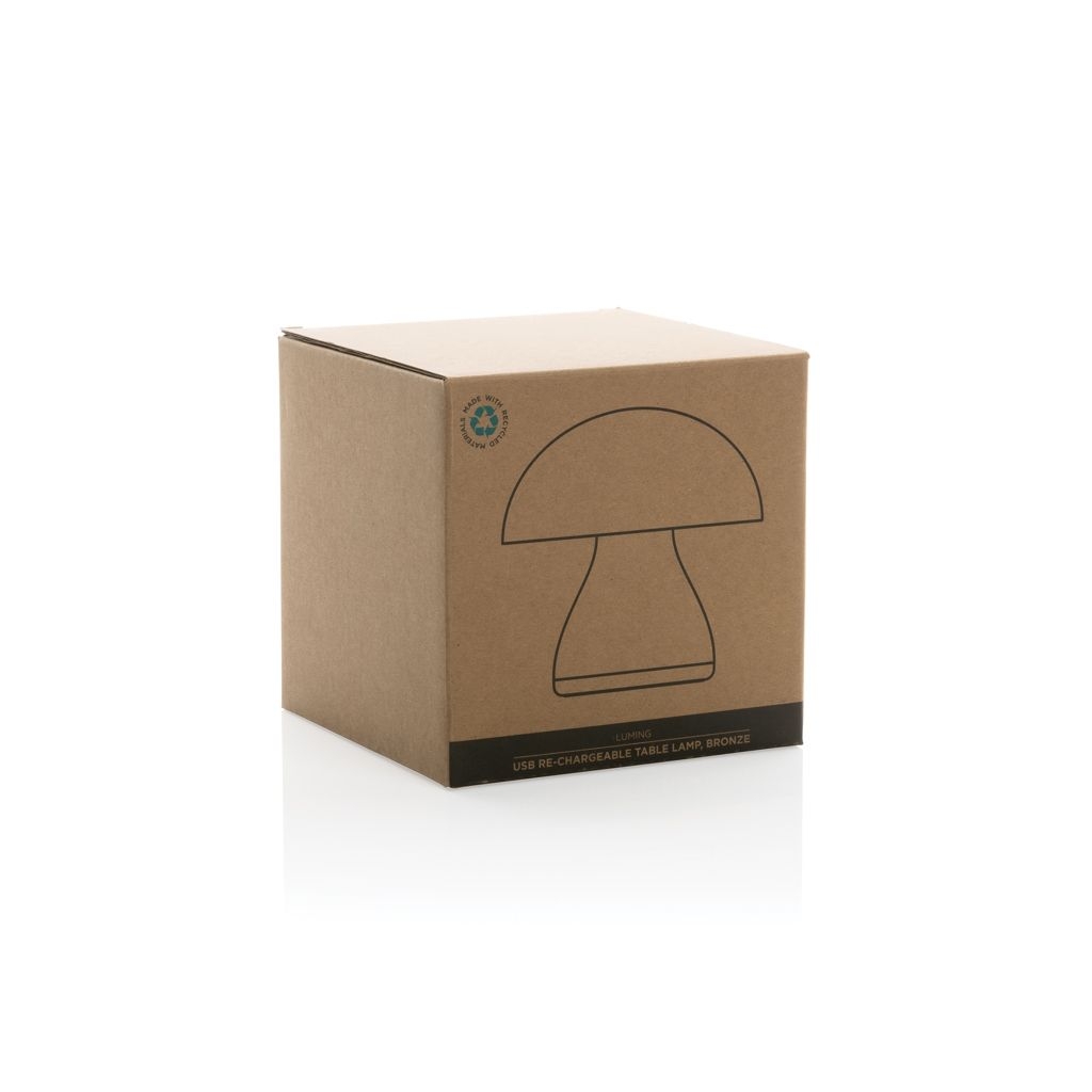 XDP513.74-9Luming wiederaufladbare USB-Tischlampe aus RCS Kunststoff_ Bronze