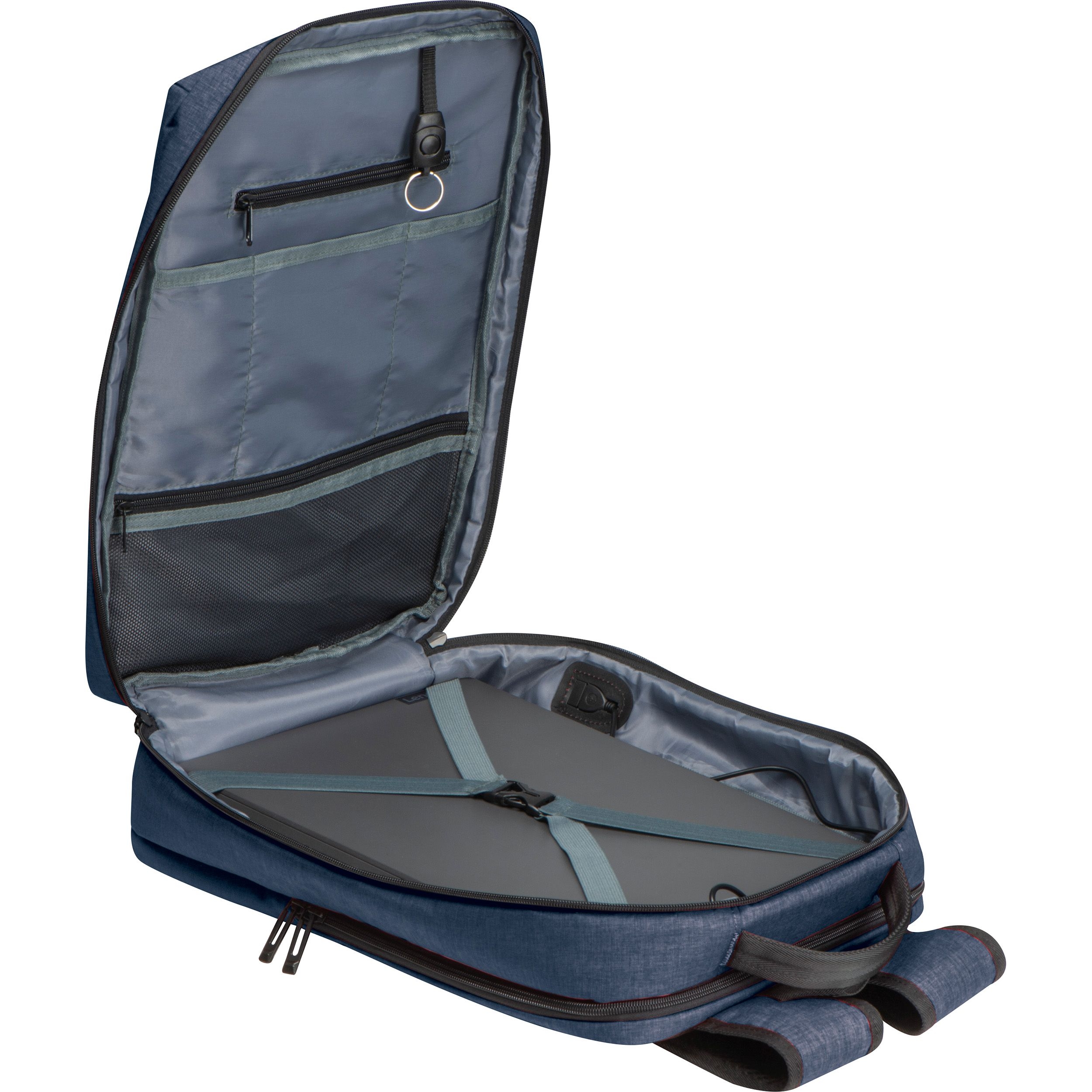 MA63665-04Wasserabweisender Rucksack aus Nylon_ blau
