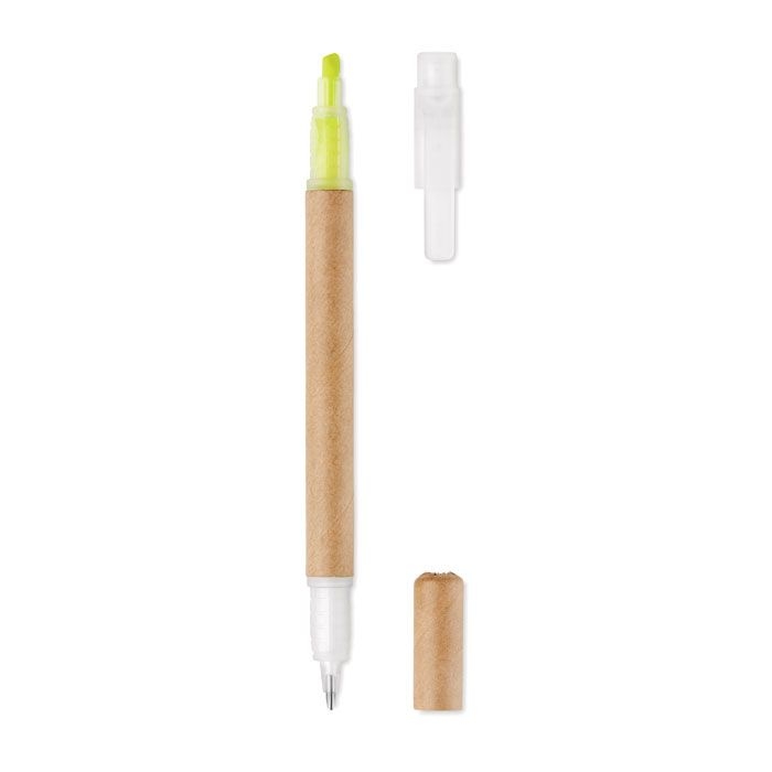 Duo Paper Kugelschreiber mit Textmarker