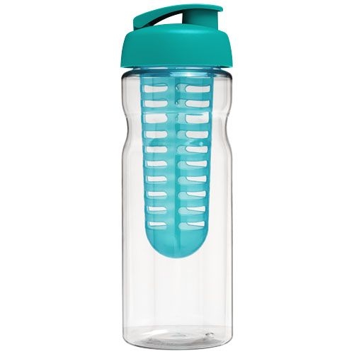 PF210046-5H2O Active® Base 650 ml Sportflasche mit Klappdeckel und Infusor_ transparent_aquablau