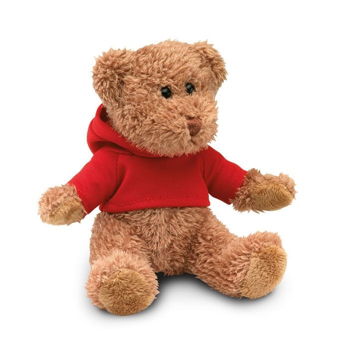 MO7375-05Johnny Teddybaer mit Hoody _ rot