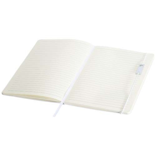 PF106258-1Legato Elegance A5 Hardcover Notizbuch mit Tintenroller Set_ weiss_weiss