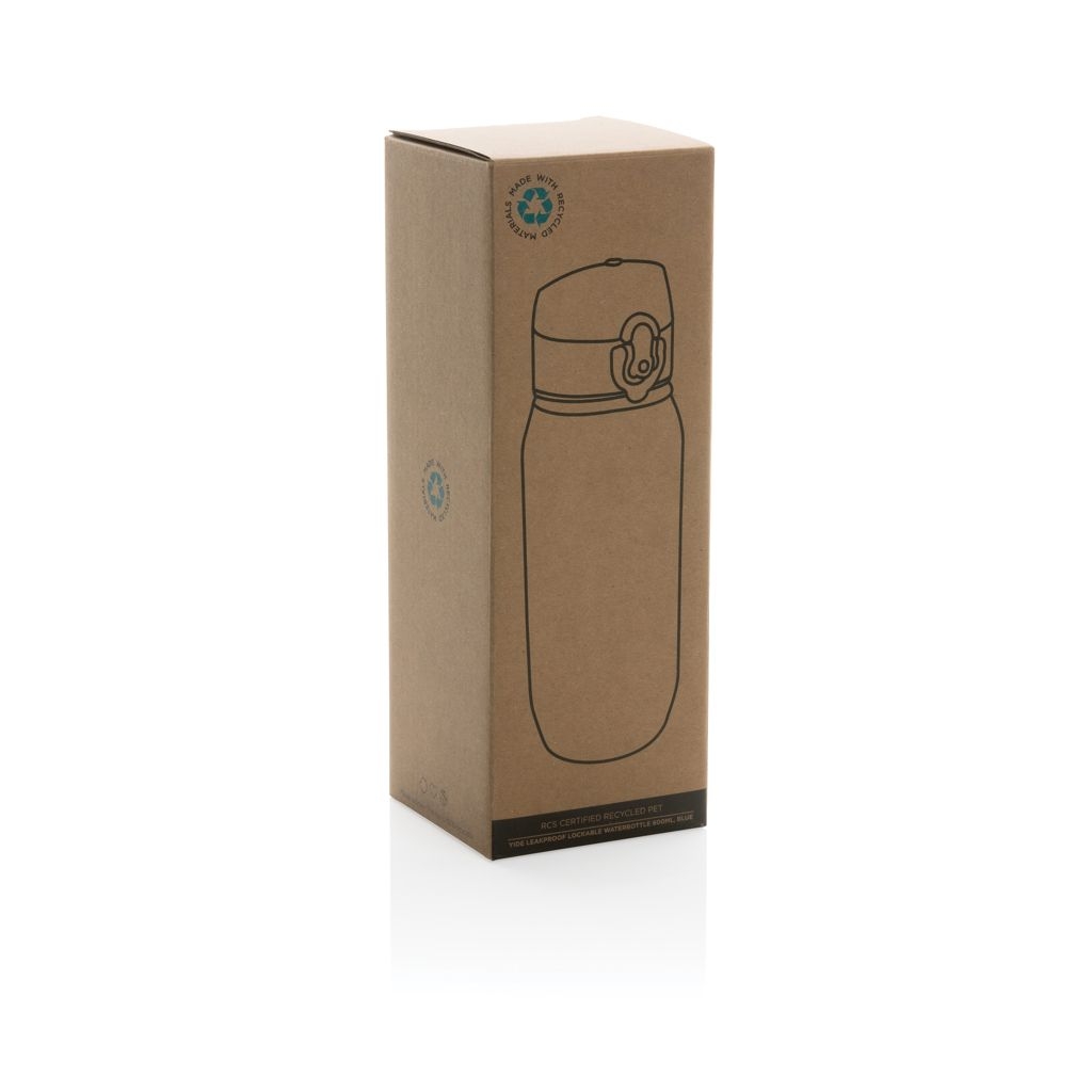 XDP437.00-5Yide RCS  rPET verschliessbare Wasserflasche 600ml_ blau