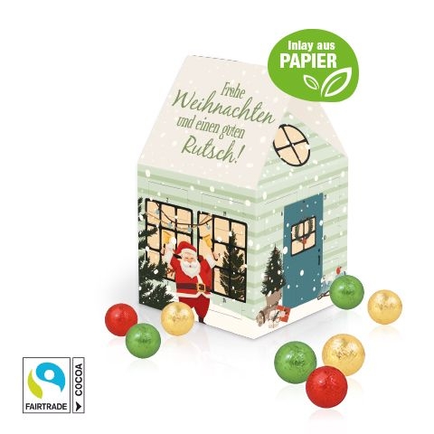 CD55418Adventshaus _Edition_ mit Fairtrade® Schokolade mit Papier-Inlay
