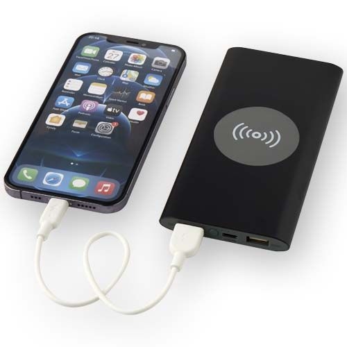 PF124385-4Juice 8000 mAh Typ-C kabellose Powerbank aus recyceltem Aluminium_ schwarz