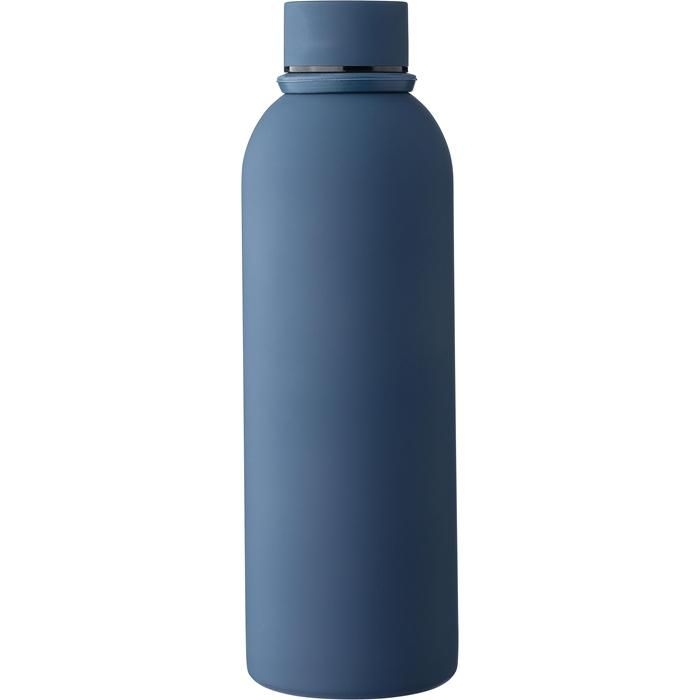 GI1267809-05Doppelwandige Trinkflasche aus recyceltem Edelstahl _500 ml_ Sena_ blau