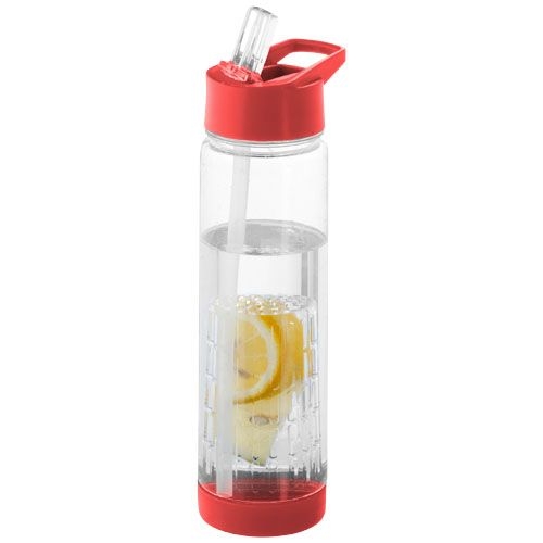 PF100314-5Tutti frutti 740 ml Tritan™ Sportflasche mit Infuser_ transparent_rot