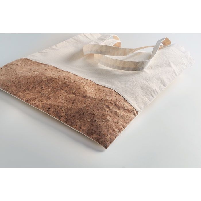 MO9517-13Illa Tote Einkaufstasche mit Korkbesatz_ Beige