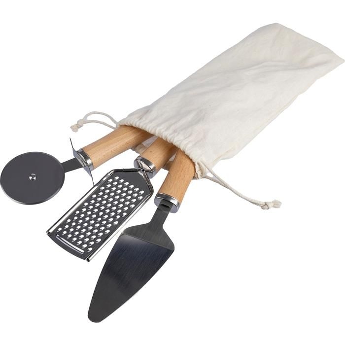 GI1206871Kuechenwerkzeugset aus Metall und Holz Sylvan