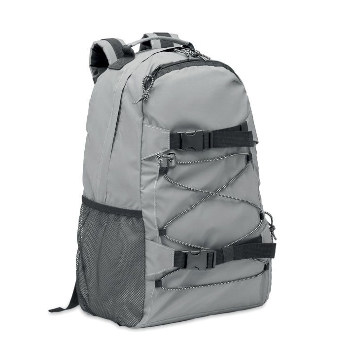 MO6993-16Bright Sportbag Reflektierender Rucksack 190T_ mattsilber