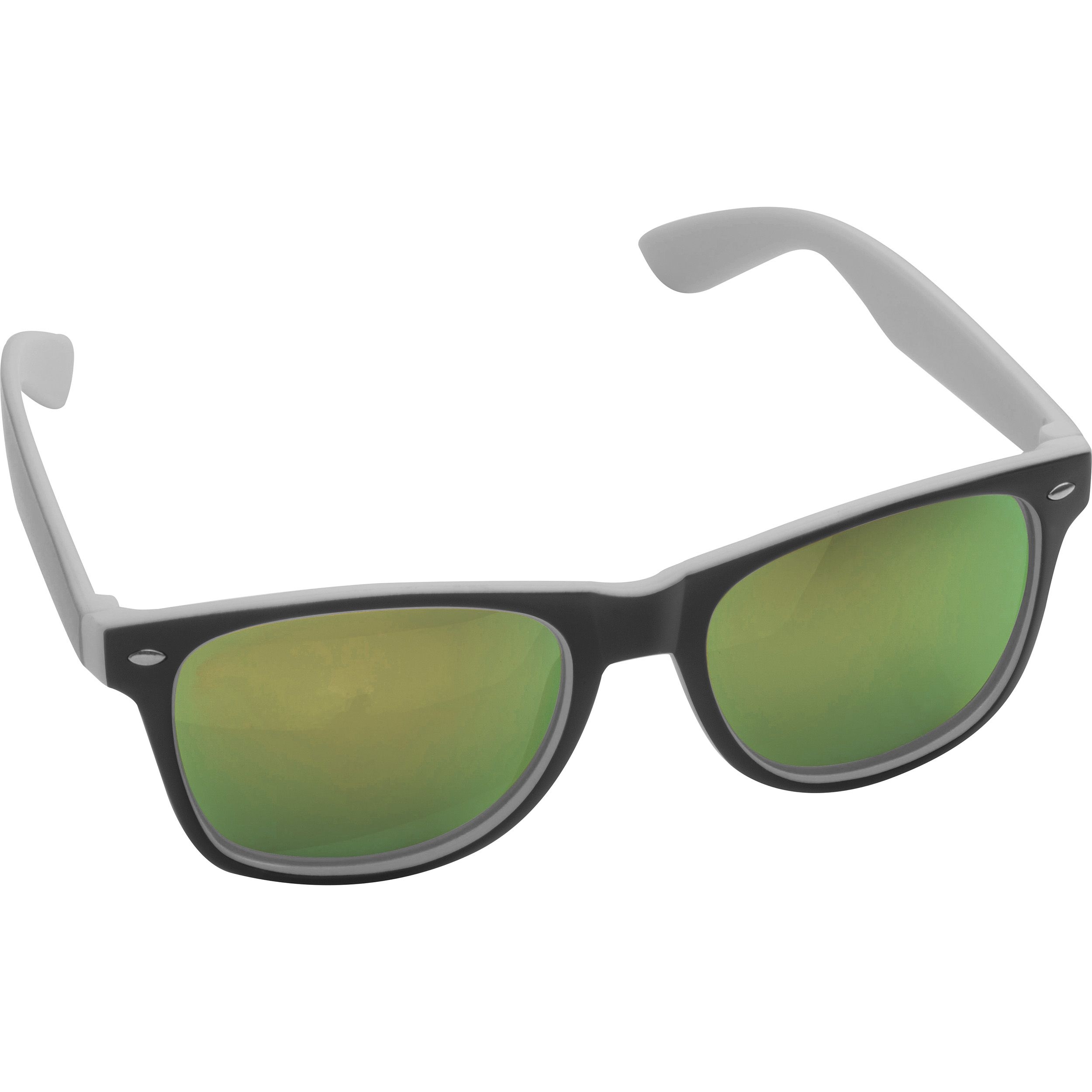 MA50671-06Sonnenbrille aus Kunststoff mit verspiegelten Glaesern_ UV 400 Schutz ILONA_ weiss