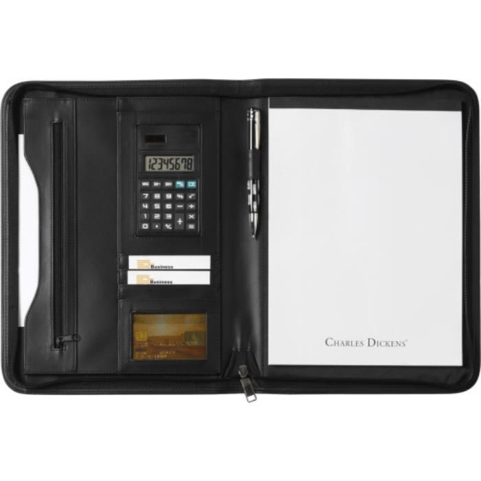 GI8603-01Charles Dickens® Dokumentenmappe aus Kunstleder Giada_ Schwarz