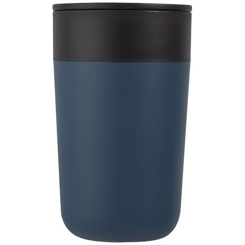 PF100731-2Nordia 400 ml doppelwandiger Becher aus Recyclingmaterial_ dunkelblau
