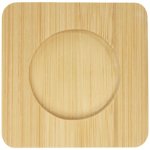 PF113314-1Manti 2-teiliger 100 ml doppelwandiger Glasbecher mit Bambusuntersetzer _ transparent_natural