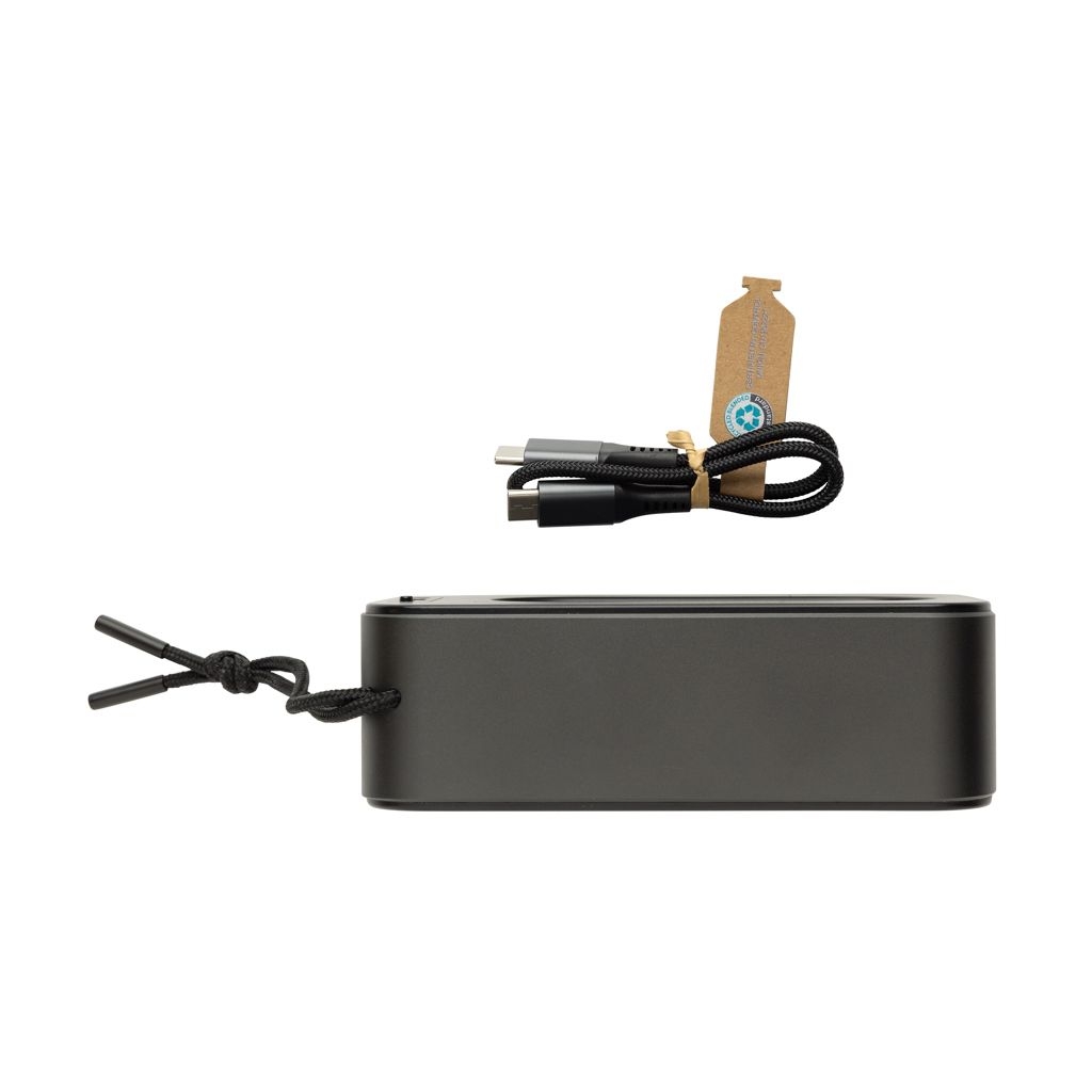 XDP331.09-02Swiss Peak 10W Basslautsprecher aus recyceltem Aluminium_ grau