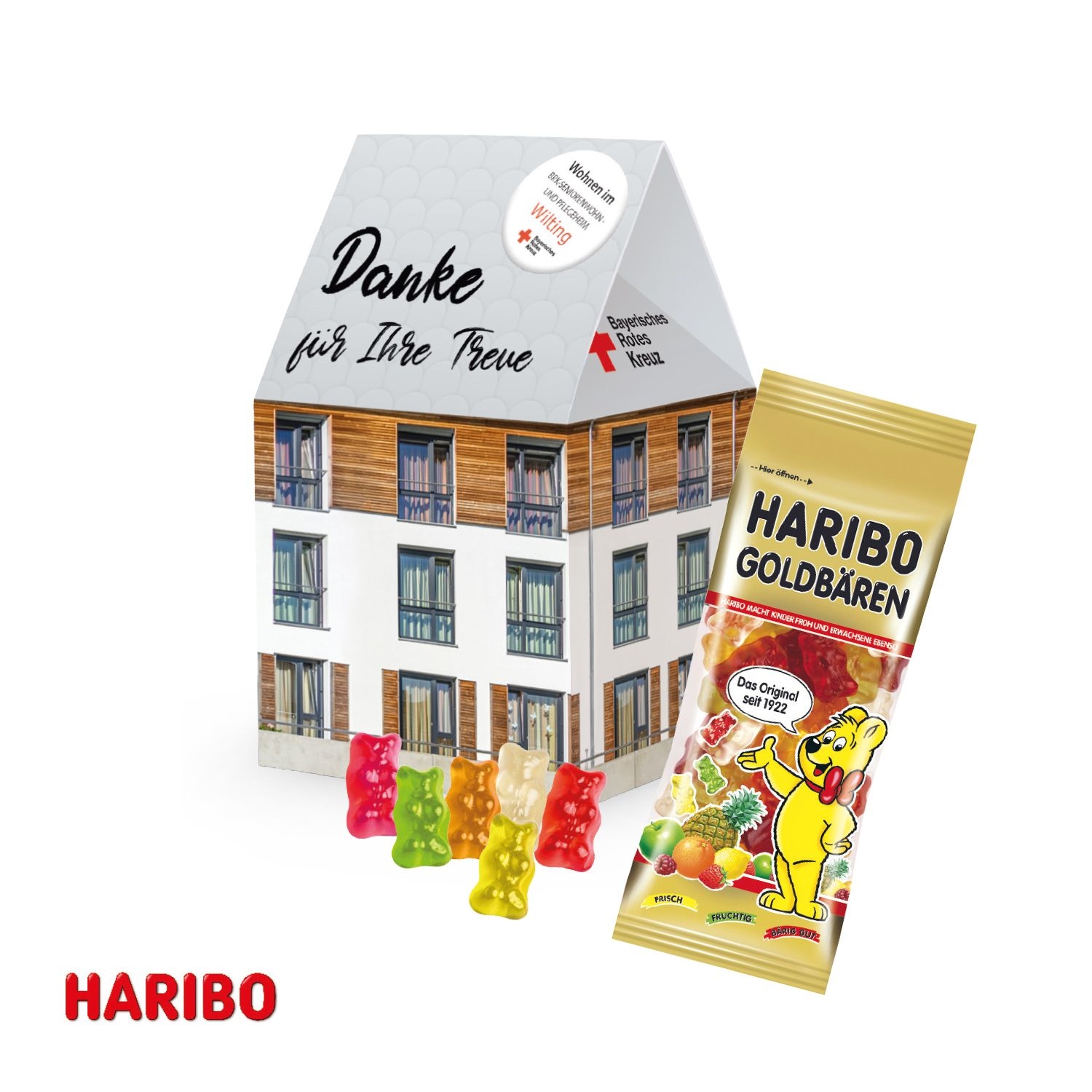 CD917243D Praesent _Haus_ mit Haribo Goldbaeren