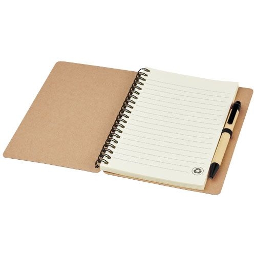 PF106268-2Priestly A6 Recycling Notizbuch mit Stift_ natur_schwarz