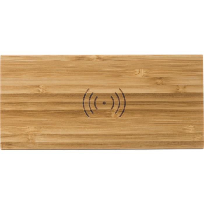 GI431964-823Wireless Ladepad aus Bambus mit Uhr Rosie_ Bambus