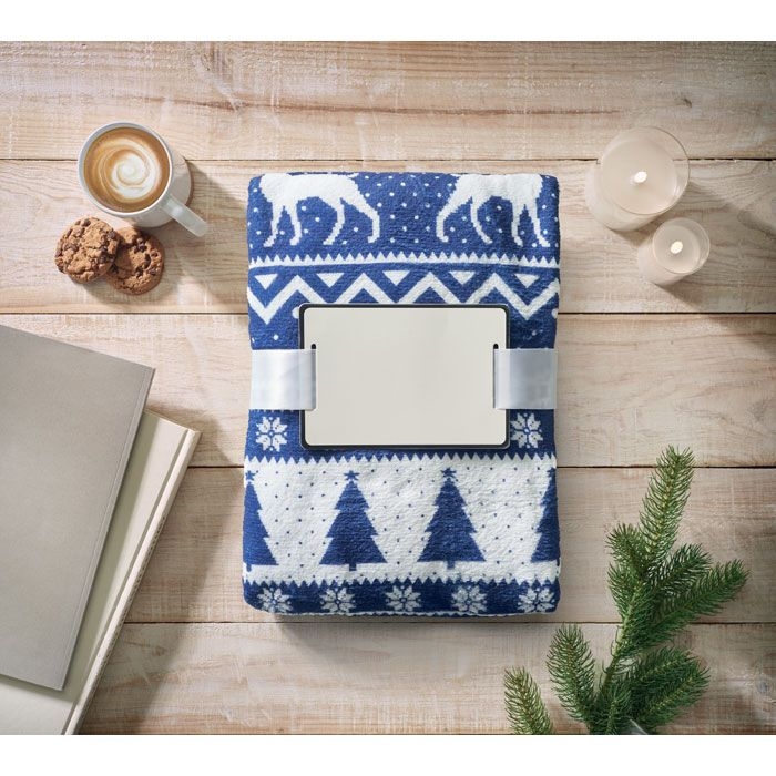 CX1548-04Tosti RPET-Fleece-Decke 190 g_m²_ blau