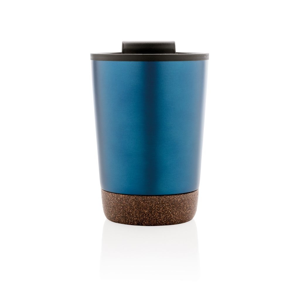 XDP435.07-5RCS recycelter Edelstahl-Kaffeebecher mit Kork_ blau