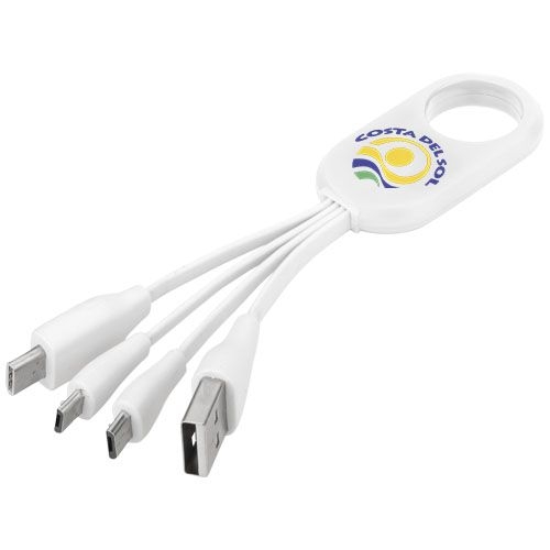 PF134214-1Troup 4-in-1-Ladekabel mit Typ C Spitze_ weiss