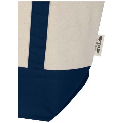 PF120800-2Sam 320 g_m² Mini-Tragetasche aus GRS recycelter Baumwolle_ navy_natur