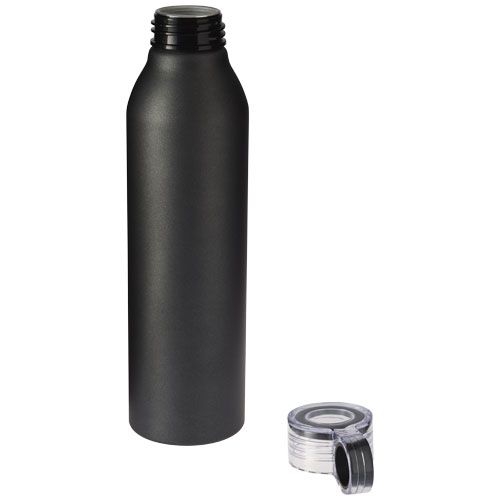 Grom 650 ml Aluminium Sportflasche, schwarz