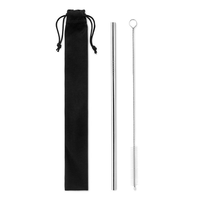 MO9602-16Cold Straw Edelstahl Trinkhalme-Set_ Mattsilber