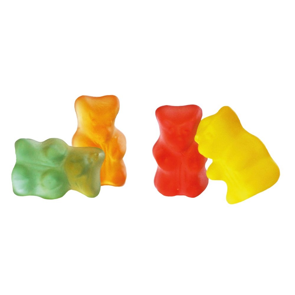 SW0462-1Gummibaerchen zuckerfrei Werbetuete_Gummibaerchen zuckerfrei_ Folie weiss