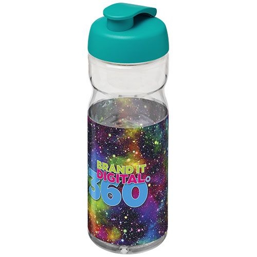 PF210436-13H2O Active® Base Tritan™ 650 ml Sportflasche mit Klappdeckel_ transparent klar_aquablau