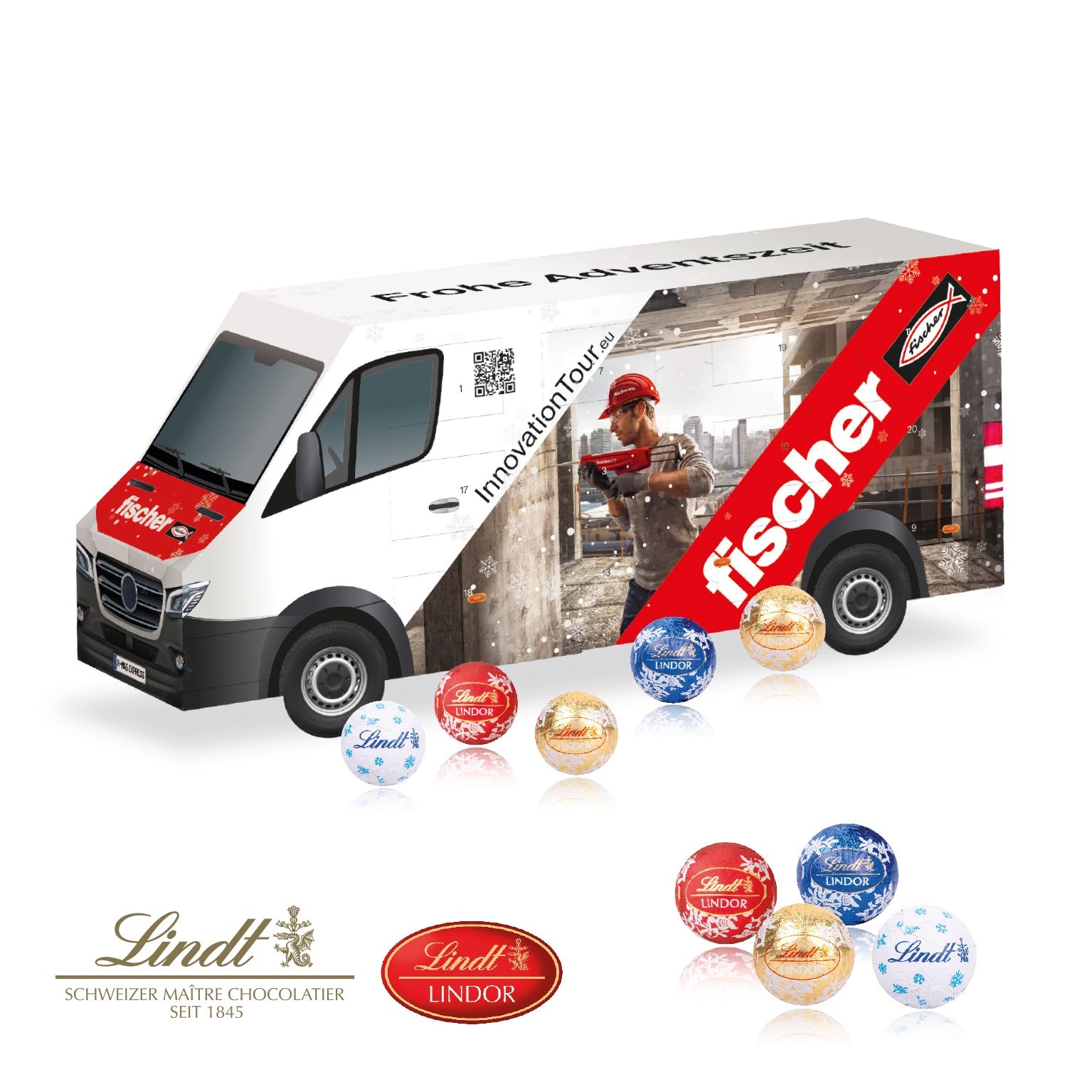 CD953943D Adventskalender Transporter mit Lindt Schokolade