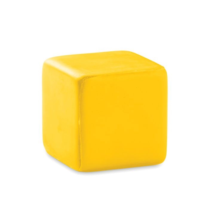 MO7659-08Squarax Anti-Stress-Wuerfel_ Gelb MO7659-08Squarax Anti-Stress-Wuerfel_ Gelb