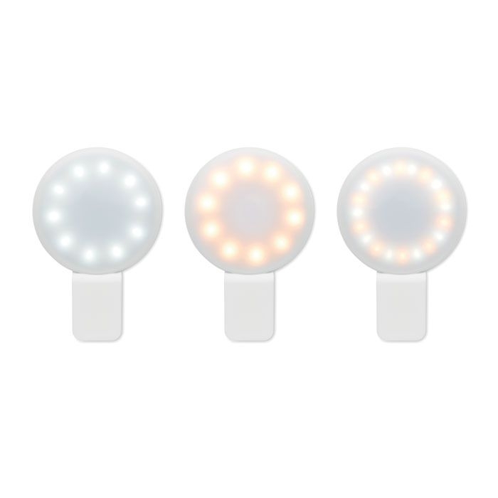 MO6595-06Pinny Selfie-Ringlicht mit Clip_ Weiss