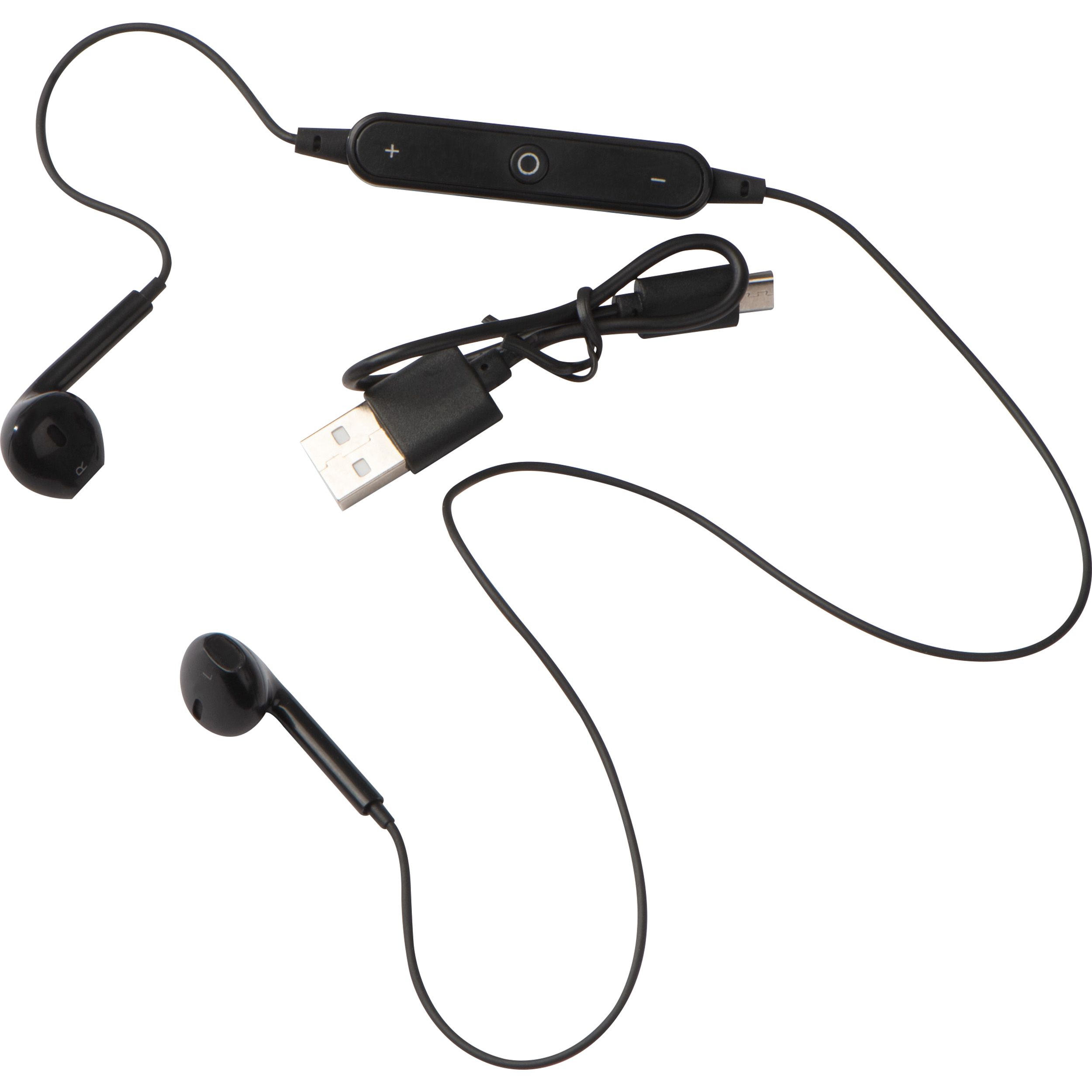 Bluetooth Kopfhörer mit Lautstärkeregulierung, schwarz