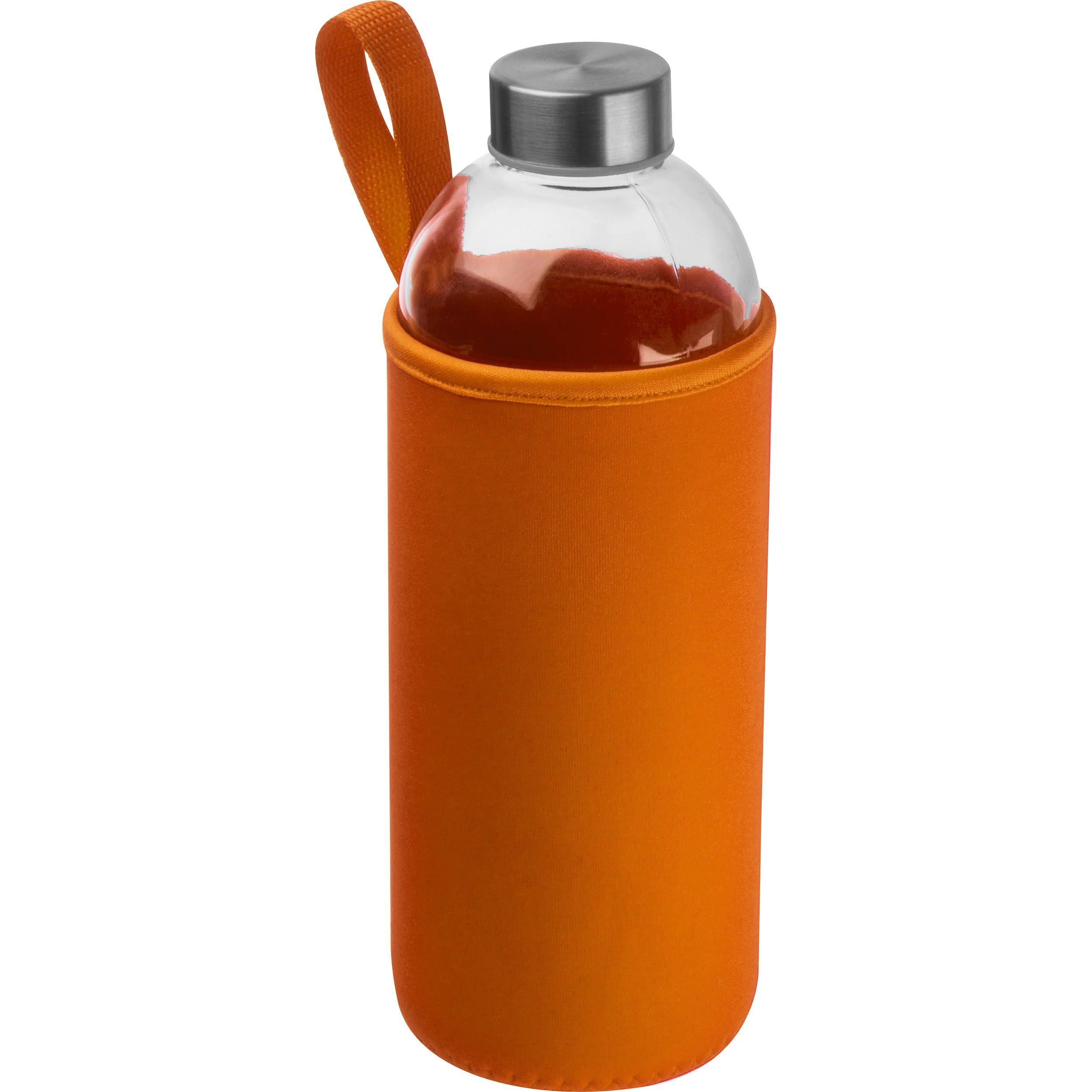 MA62427-10Trinkflasche aus Glas mit Neoprenueberzug_ 1.000ml JESSICA_ orange