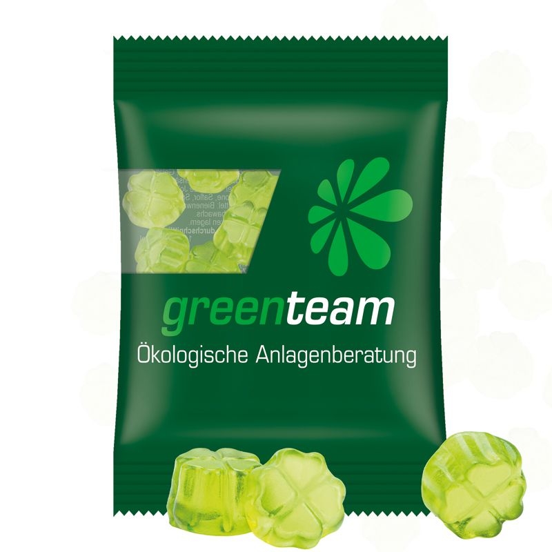 JG15062-22Minituete 15 g Trolli Fruchtgummi Standardformen_ Kleeblatt_ transparente Folie