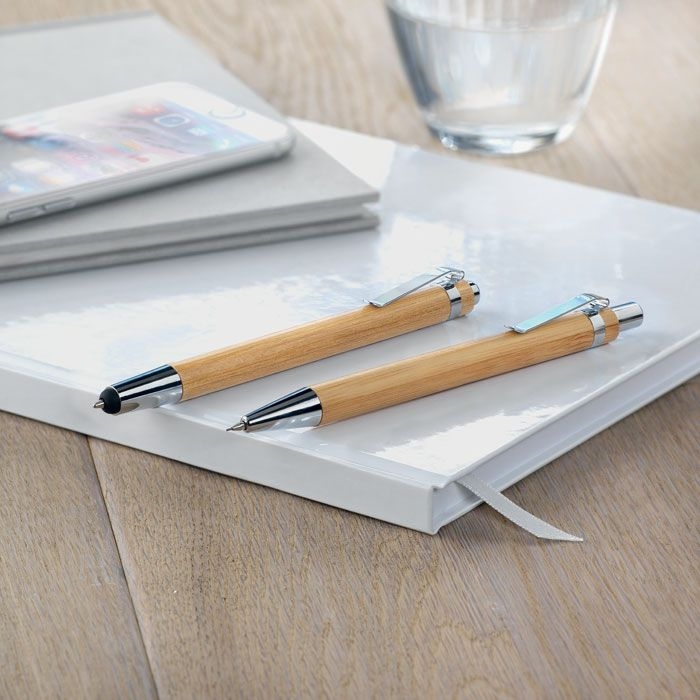 MO8111-40Bambooset Schreibset aus Bambus_ Holz