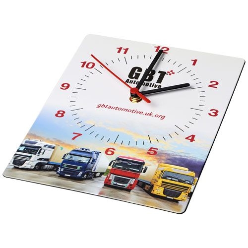 Brite-Clock® rechteckige Wanduhr, schwarz